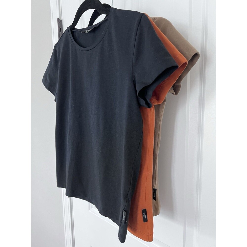 MAXMARA Weekend Set of T-Shirts Black Tan Orange Size Medium EUC - Picture 2 of 9